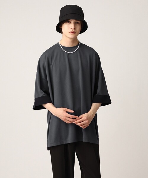 tk.TAKEO KIKUCHI(ティーケータケオキクチ)の「◆【WEB限定】ハイショクカットソー(ネックレスセット)(Tシャツ/カットソー・メンズ・ブラック/ブルー/ホワイト・88)」の7枚目の写真