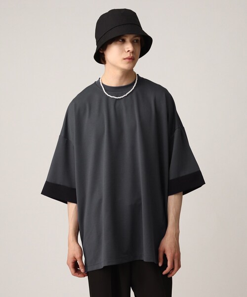 tk.TAKEO KIKUCHI(ティーケータケオキクチ)の「◆【WEB限定】ハイショクカットソー(ネックレスセット)(Tシャツ/カットソー・メンズ・ブラック/ブルー/ホワイト・88)」の8枚目の写真
