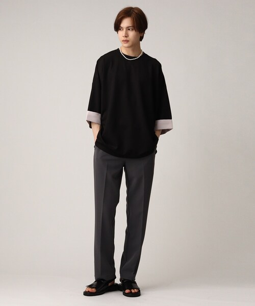 tk.TAKEO KIKUCHI(ティーケータケオキクチ)の「◆【WEB限定】ハイショクカットソー(ネックレスセット)(Tシャツ/カットソー・メンズ・ブラック/ブルー/ホワイト・88)」の21枚目の写真