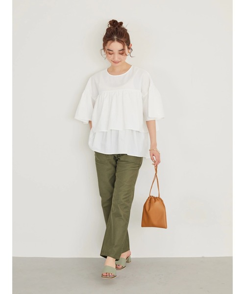 AMERICAN HOLIC（アメリカンホリック）の「ベルト付きベーカーパンツ（カーゴパンツ・レディース・カーキ/ネイビー・S/M/L）」の11枚目の写真