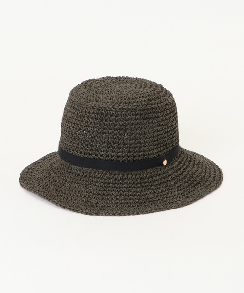 ikka（イッカ）の「細編みダウンハット（ハット・レディース・オフホワイト/ダークグレー/キャメル・FREE）」の7枚目の写真