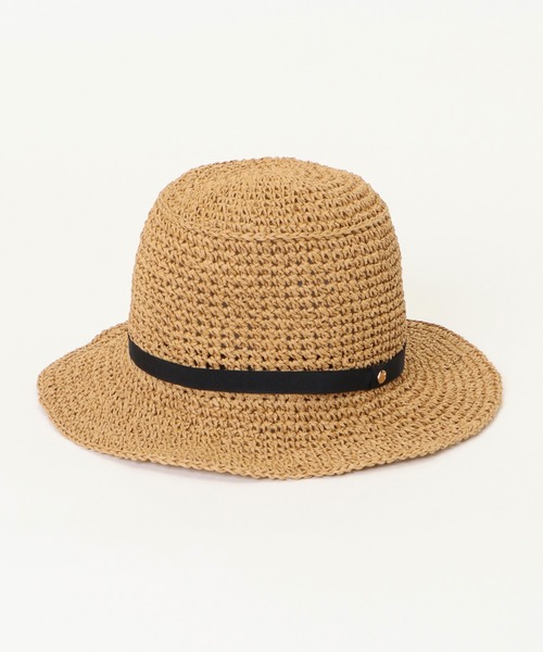 ikka（イッカ）の「細編みダウンハット（ハット・レディース・オフホワイト/ダークグレー/キャメル・FREE）」の5枚目の写真