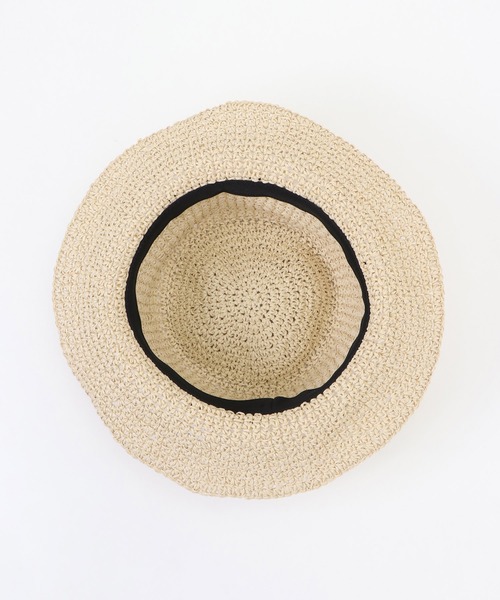 ikka（イッカ）の「細編みダウンハット（ハット・レディース・オフホワイト/ダークグレー/キャメル・FREE）」の10枚目の写真