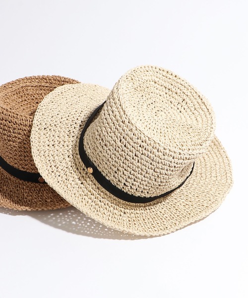 ikka（イッカ）の「細編みダウンハット（ハット・レディース・オフホワイト/ダークグレー/キャメル・FREE）」の17枚目の写真