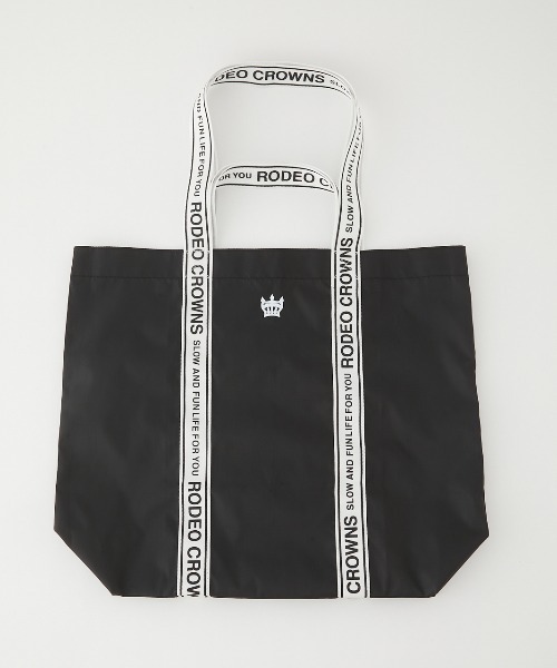 RODEO CROWNS WIDE BOWL（ロデオクラウンズワイドボウル）の「COLOR SHOPPING TOTE（エコバッグ/サブバッグ・レディース・ブラック/ピンク/ライム/オレンジ/ブルー・FREE）」の2枚目の写真