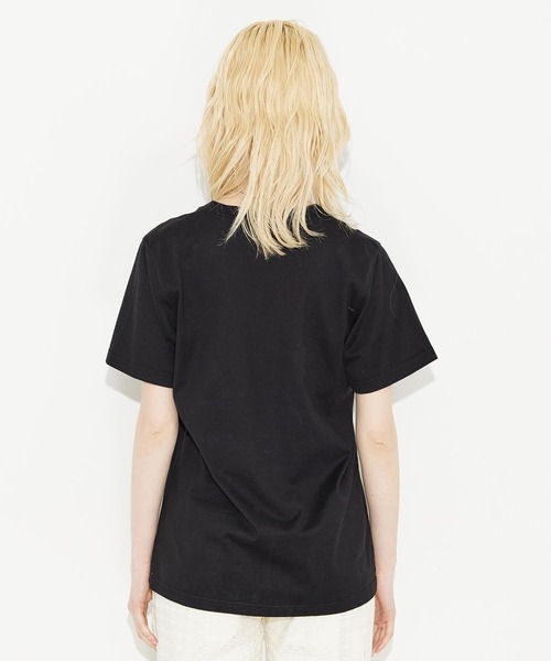 X-girl（エックスガール）の「BURNING HEART S/S GIRLS TEE/バーニングハート　ガールズTシャツ（Tシャツ/カットソー・レディース・ホワイト/ブラック/ライトパープル・M/S）」の21枚目の写真