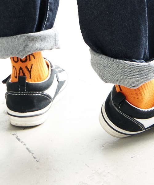 MAKE YOUR DAY（メイクユアデイ）の「MYDロゴソックス（ソックス/靴下・キッズ・グレー/オフホワイト/オレンジ・24/15 /18/21）」の9枚目の写真