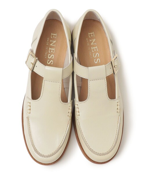 SHIPS any（シップス エニィ）の「ENESS: Tストラップ ローファー（ローファー・レディース・ブラック/ライトホワイト/キャメル・38/36/37）」の6枚目の写真