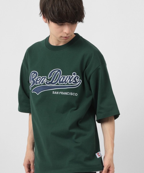 BEN DAVIS（ベンデイビス）の「【BEN DAVIS/ベンデイビス】★限定カラー★スタジアムカレッジロゴ ワッペン ビッグTシャツ/チームカレッジロゴT（Tシャツ/カットソー・メンズ・ホワイト/アッシュグレー/ブラック/ネイビー/グリーン・M/L/XL）」の14枚目の写真