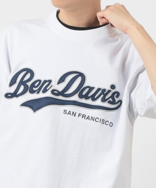BEN DAVIS（ベンデイビス）の「【BEN DAVIS/ベンデイビス】★限定カラー★スタジアムカレッジロゴ ワッペン ビッグTシャツ/チームカレッジロゴT（Tシャツ/カットソー・メンズ・ホワイト/アッシュグレー/ブラック/ネイビー/グリーン・M/L/XL）」の10枚目の写真
