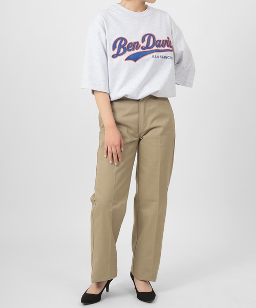 BEN DAVIS（ベンデイビス）の「【BEN DAVIS/ベンデイビス】★限定カラー★スタジアムカレッジロゴ ワッペン ビッグTシャツ/チームカレッジロゴT（Tシャツ/カットソー・メンズ・ホワイト/アッシュグレー/ブラック/ネイビー/グリーン・M/L/XL）」の17枚目の写真