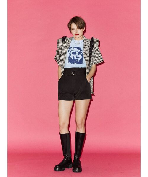 jouetie（ジュエティ）の「ハイウエストベルトキュロット（その他パンツ・レディース・アイボリー/ブルー/ブラック/ピンク・MEDIUM）」の7枚目の写真