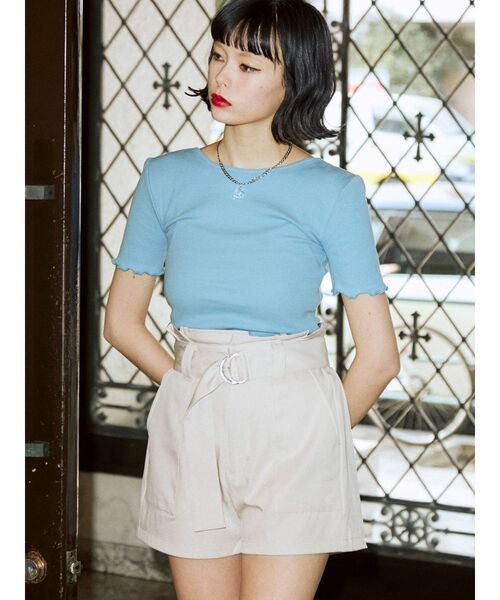 jouetie（ジュエティ）の「ハイウエストベルトキュロット（その他パンツ・レディース・アイボリー/ブルー/ブラック/ピンク・MEDIUM）」の10枚目の写真