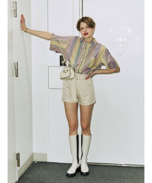 jouetie（ジュエティ）の「ハイウエストベルトキュロット（その他パンツ・レディース・アイボリー/ブルー/ブラック/ピンク・MEDIUM）」の14枚目の写真