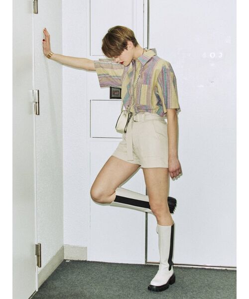 jouetie（ジュエティ）の「ハイウエストベルトキュロット（その他パンツ・レディース・アイボリー/ブルー/ブラック/ピンク・MEDIUM）」の15枚目の写真