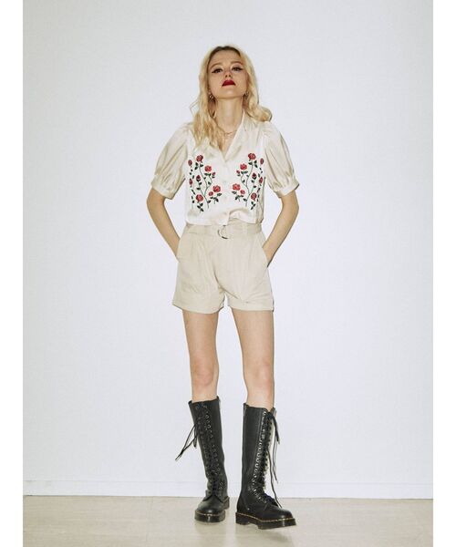 jouetie（ジュエティ）の「ハイウエストベルトキュロット（その他パンツ・レディース・アイボリー/ブルー/ブラック/ピンク・MEDIUM）」の16枚目の写真