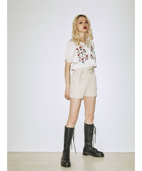 jouetie（ジュエティ）の「ハイウエストベルトキュロット（その他パンツ・レディース・アイボリー/ブルー/ブラック/ピンク・MEDIUM）」の17枚目の写真