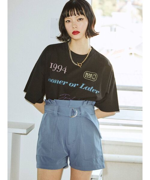 jouetie（ジュエティ）の「ハイウエストベルトキュロット（その他パンツ・レディース・アイボリー/ブルー/ブラック/ピンク・MEDIUM）」の18枚目の写真