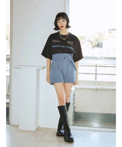 jouetie（ジュエティ）の「ハイウエストベルトキュロット（その他パンツ・レディース・アイボリー/ブルー/ブラック/ピンク・MEDIUM）」の20枚目の写真