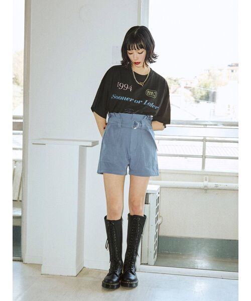 jouetie（ジュエティ）の「ハイウエストベルトキュロット（その他パンツ・レディース・アイボリー/ブルー/ブラック/ピンク・MEDIUM）」の21枚目の写真