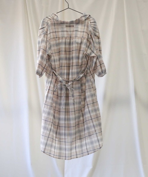 HONEYSUCKLE ROSE（ハニーサックルローズ）の「【HONEYSUCKLE ROSE】ローンワンピース（シャツワンピース・レディース・グリーン/ベージュ/パープル/ブラック・M/L）」の9枚目の写真