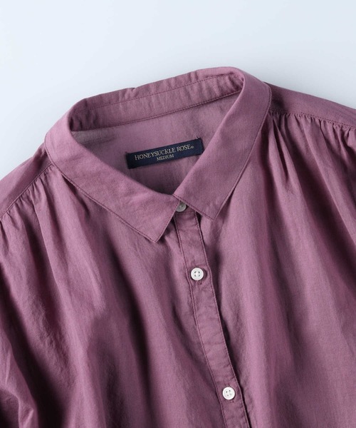 HONEYSUCKLE ROSE（ハニーサックルローズ）の「【HONEYSUCKLE ROSE】ローンワンピース（シャツワンピース・レディース・グリーン/ベージュ/パープル/ブラック・M/L）」の10枚目の写真