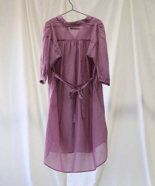 HONEYSUCKLE ROSE（ハニーサックルローズ）の「【HONEYSUCKLE ROSE】ローンワンピース（シャツワンピース・レディース・グリーン/ベージュ/パープル/ブラック・M/L）」の11枚目の写真