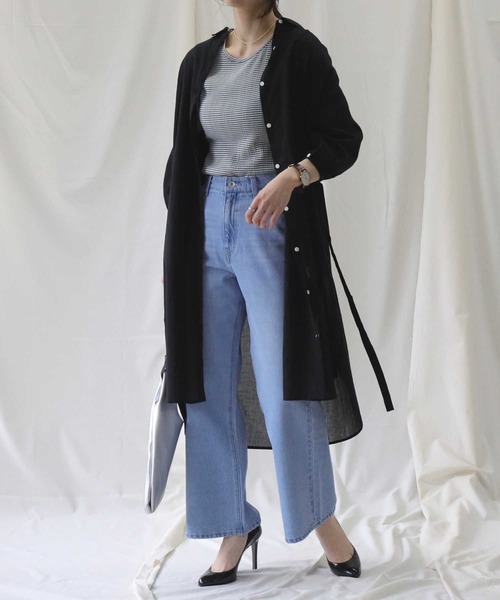 HONEYSUCKLE ROSE（ハニーサックルローズ）の「【HONEYSUCKLE ROSE】ローンワンピース（シャツワンピース・レディース・グリーン/ベージュ/パープル/ブラック・M/L）」の15枚目の写真