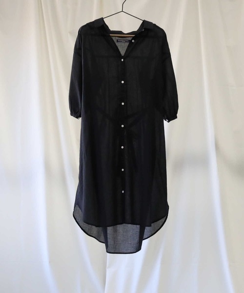 HONEYSUCKLE ROSE（ハニーサックルローズ）の「【HONEYSUCKLE ROSE】ローンワンピース（シャツワンピース・レディース・グリーン/ベージュ/パープル/ブラック・M/L）」の18枚目の写真