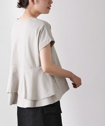 綿100% バックフリル切り替えTシャツ