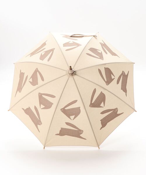 392 plusm（サンキューニプリュスエム）の「TC Parasol Long 47 - usagi - 790222（長傘・レディース・ベージュ・47）」の3枚目の写真