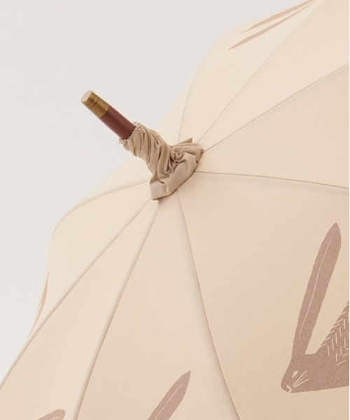 392 plusm（サンキューニプリュスエム）の「TC Parasol Long 47 - usagi - 790222（長傘・レディース・ベージュ・47）」の2枚目の写真