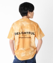 GLAZOS | 天竺・接触冷感ドロップショルダータイダイロゴプリント半袖Ｔシャツ【セットアップ対応】(Tシャツ/カットソー)