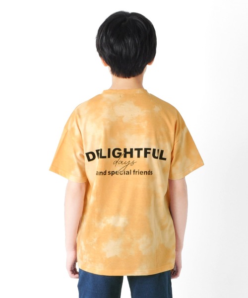GLAZOS(グラソス)の「天竺・接触冷感ドロップショルダータイダイロゴプリント半袖Tシャツ【セットアップ対応】(Tシャツ/カットソー・キッズ・グレー/ブルー/オレンジ・150cm/140cm/160cm/170cm/130cm)」の13枚目の写真