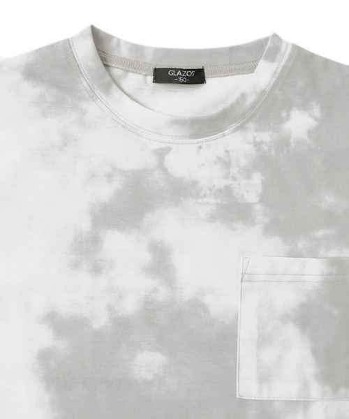 GLAZOS(グラソス)の「天竺・接触冷感ドロップショルダータイダイロゴプリント半袖Tシャツ【セットアップ対応】(Tシャツ/カットソー・キッズ・グレー/ブルー/オレンジ・150cm/140cm/160cm/170cm/130cm)」の14枚目の写真