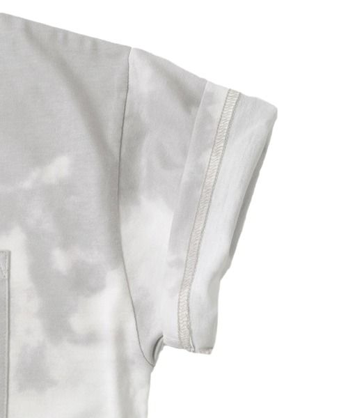 GLAZOS(グラソス)の「天竺・接触冷感ドロップショルダータイダイロゴプリント半袖Tシャツ【セットアップ対応】(Tシャツ/カットソー・キッズ・グレー/ブルー/オレンジ・150cm/140cm/160cm/170cm/130cm)」の16枚目の写真