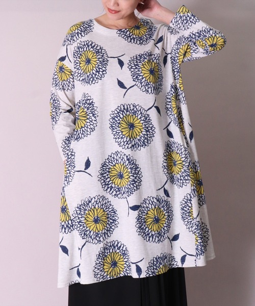 Barndoor 北欧風 プリント 長袖 フレア ワンピース ワンピース Bayblo ベイブロ のファッション通販 Zozotown