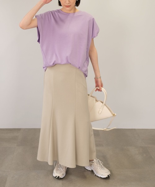 ＡＮＤＪ（アンドジェイ）の「オーバーサイズノースリーブスウェット（スウェット・レディース・ホワイト/パープル/ブラック・M）」の13枚目の写真