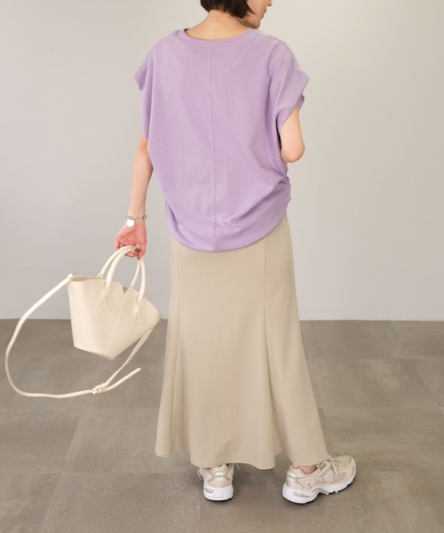 ＡＮＤＪ（アンドジェイ）の「オーバーサイズノースリーブスウェット（スウェット・レディース・ホワイト/パープル/ブラック・M）」の15枚目の写真