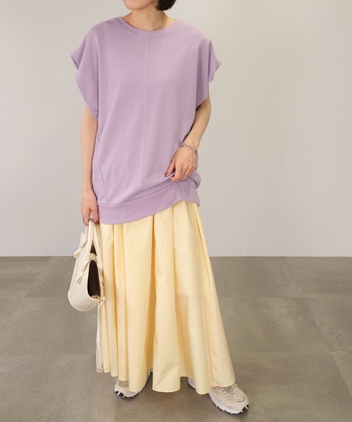 ＡＮＤＪ（アンドジェイ）の「オーバーサイズノースリーブスウェット（スウェット・レディース・ホワイト/パープル/ブラック・M）」の16枚目の写真