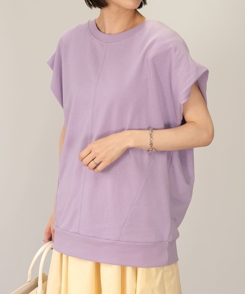 ＡＮＤＪ（アンドジェイ）の「オーバーサイズノースリーブスウェット（スウェット・レディース・ホワイト/パープル/ブラック・M）」の17枚目の写真