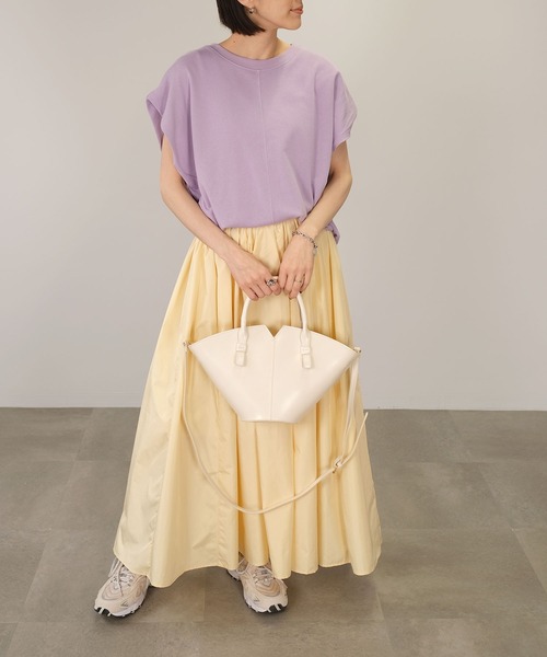 ＡＮＤＪ（アンドジェイ）の「オーバーサイズノースリーブスウェット（スウェット・レディース・ホワイト/パープル/ブラック・M）」の19枚目の写真