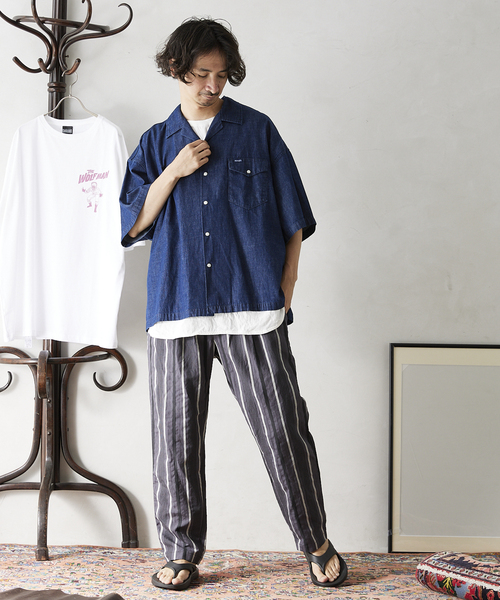 JOURNAL STANDARD relume(ジャーナルスタンダード レリューム)の「マルチストライプ リネンイージーパンツ(その他パンツ・メンズ・ベージュ/グレー/ブラウン・MEDIUM/LARGE)」の11枚目の写真