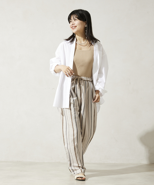 マルチストライプ リネンイージーパンツ（その他パンツ）｜JOURNAL  