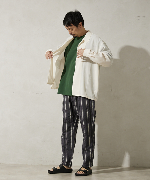 JOURNAL STANDARD relume(ジャーナルスタンダード レリューム)の「マルチストライプ リネンイージーパンツ(その他パンツ・メンズ・ベージュ/グレー/ブラウン・MEDIUM/LARGE)」の20枚目の写真