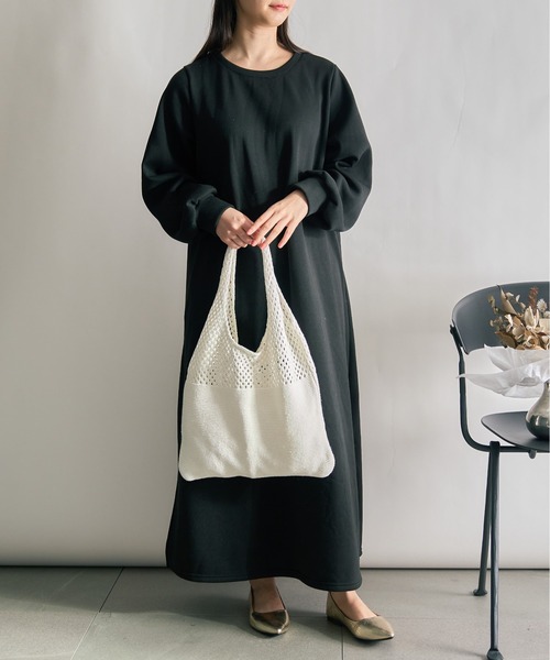 MAISON BREEZE（メゾンブリーズ）の「【MAISON BREEZE】ニットトートバッグ SCCH108（トートバッグ・レディース・ブラウン/ブルー/グリーン/ホワイト/ブラック/ベージュ・FREE）」の7枚目の写真