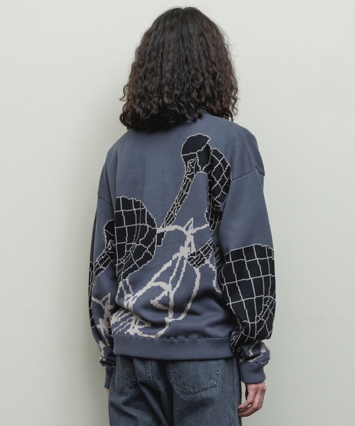 2022秋冬】JACQUARD COTTON CREWNECK SWEATER（ニット/セーター）｜BAL