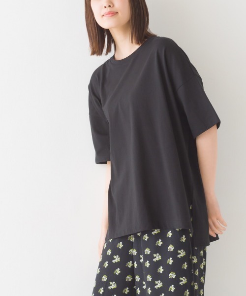 OMNES（オムネス）の「撥水加工ワイドT半袖シャツ（Tシャツ/カットソー・レディース・ベージュ/ネイビー/ブラック/ピンク/ホワイト・FREE）」の20枚目の写真