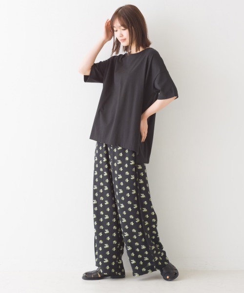 OMNES（オムネス）の「撥水加工ワイドT半袖シャツ（Tシャツ/カットソー・レディース・ベージュ/ネイビー/ブラック/ピンク/ホワイト・FREE）」の17枚目の写真