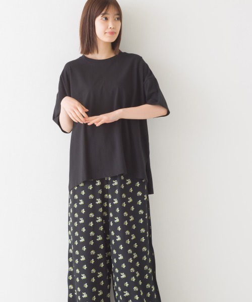 OMNES（オムネス）の「撥水加工ワイドT半袖シャツ（Tシャツ/カットソー・レディース・ベージュ/ネイビー/ブラック/ピンク/ホワイト・FREE）」の16枚目の写真